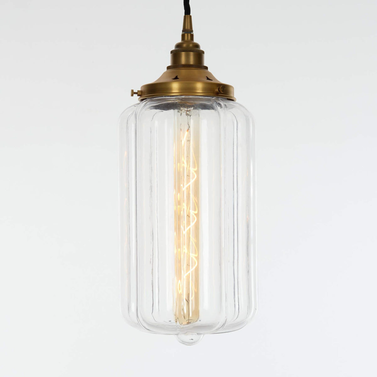 Old School Electric Ellington Pendant Light : Clear Glass