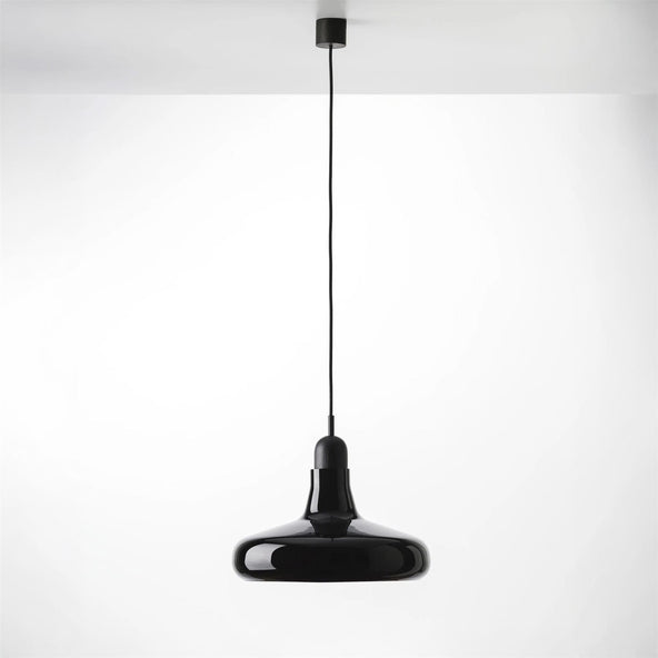 Ex-Display Shadows XL Pendant - Stained Black European Oak - Black Transparent Shade