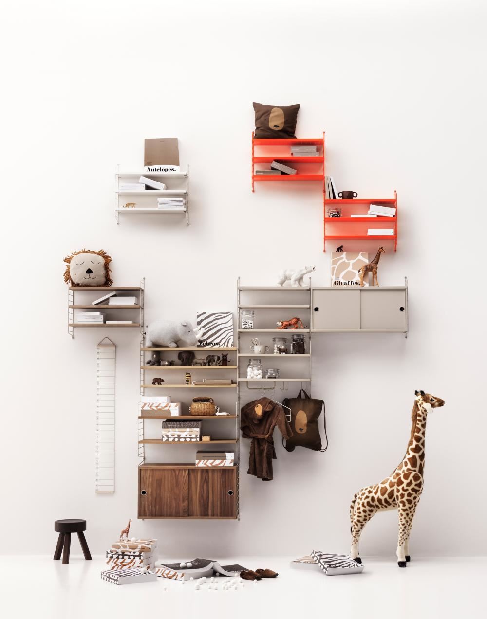 String Furniture String Pocket Shelving - Metal