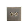 Soho Lighting Charterhouse Collection 2 Gang Intermediate Toggle Switch