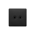 Soho Lighting Camden Collection Matt Black 20A 2 Gang Intermediate Toggle Switch