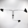 Serge Mouille Applique Pivotants 3 Rotating Straight Arms Wall Lamp