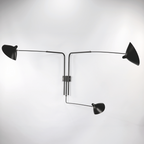 Serge Mouille Applique Pivotants 3 Rotating Straight Arms Wall Lamp