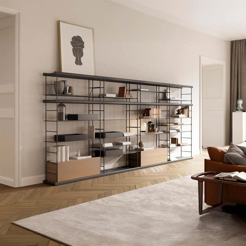 Treku Bost Shelving Unit - Walnut & Kai Black