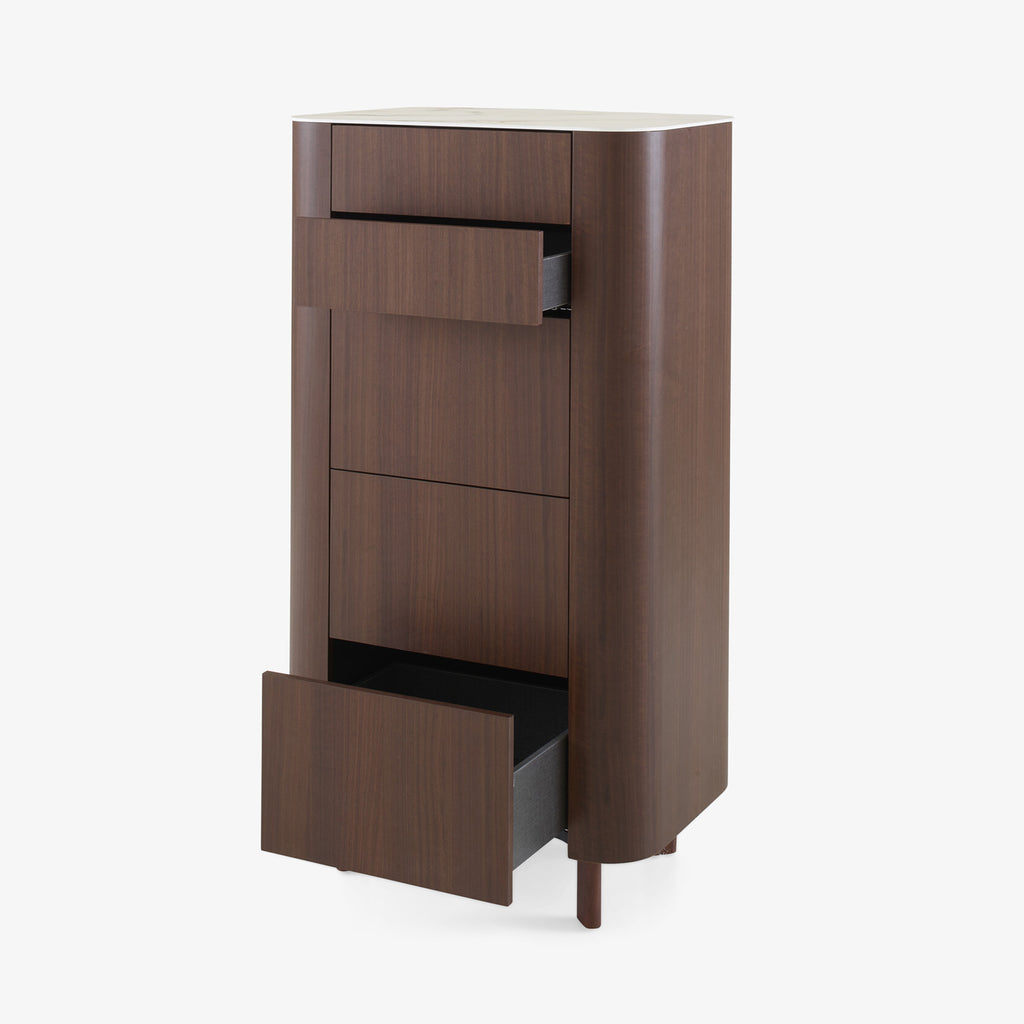 Ligne Roset Parabole Chest of Drawers in Dark Walnut