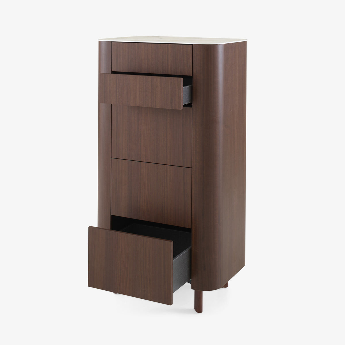 Ligne Roset Parabole Chest of Drawers in Dark Walnut