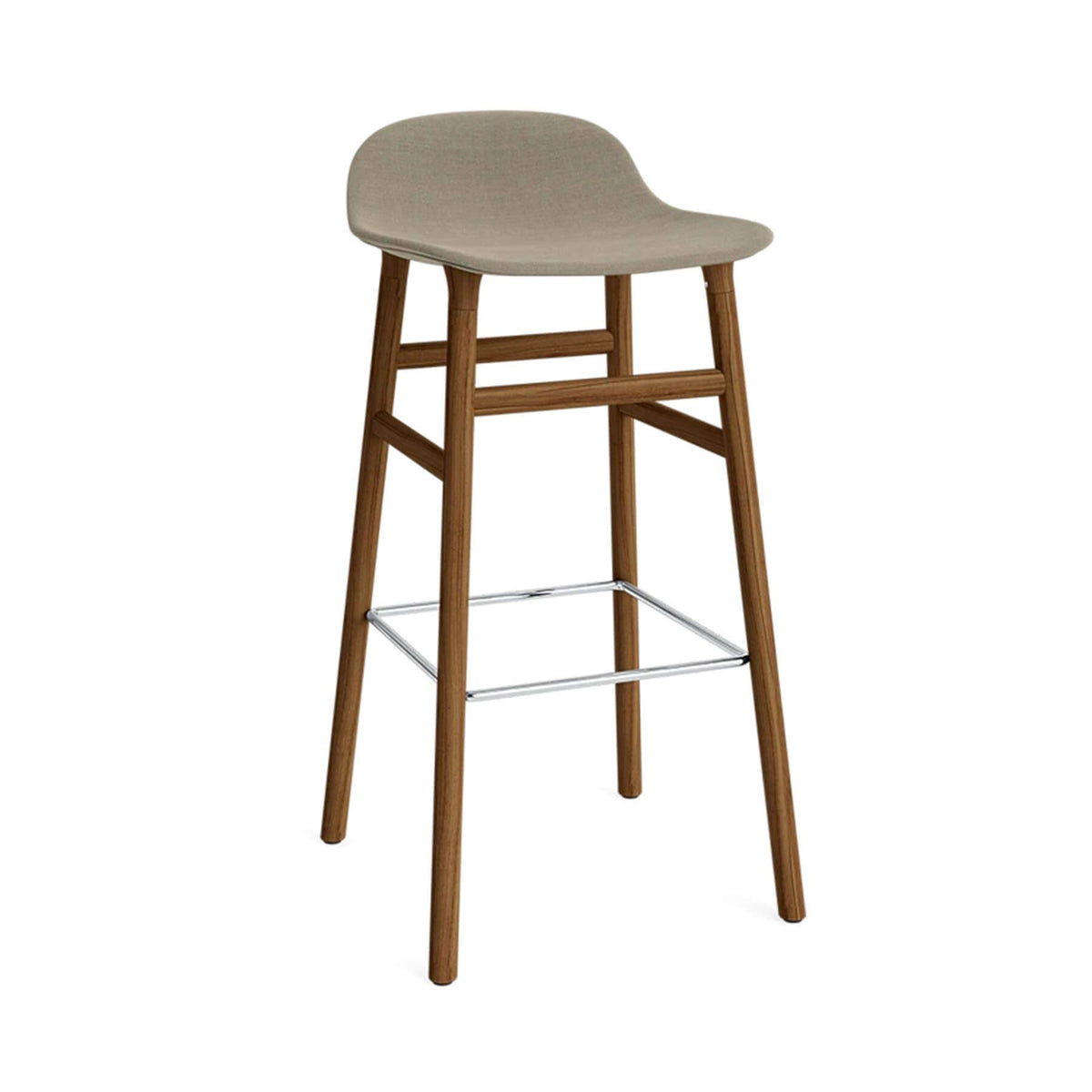 Normann Copenhagen Form Barstool, Upholstered with Wood Legs