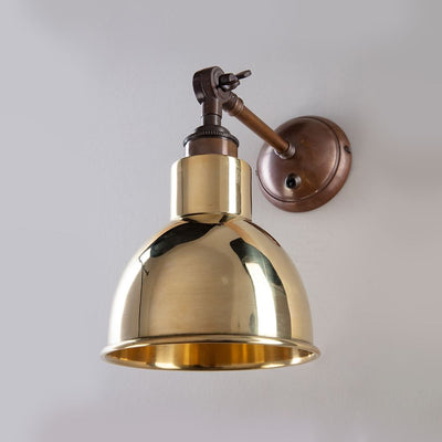 Old School Electric Churchill wall light - metal shades
