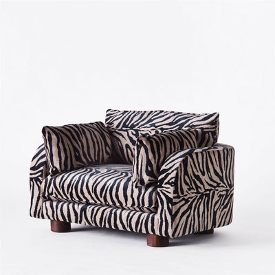 Dusty Deco Miles Loveseat Zebra