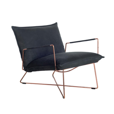 Jess Designs Earl Lounge Chair with Copper Frame