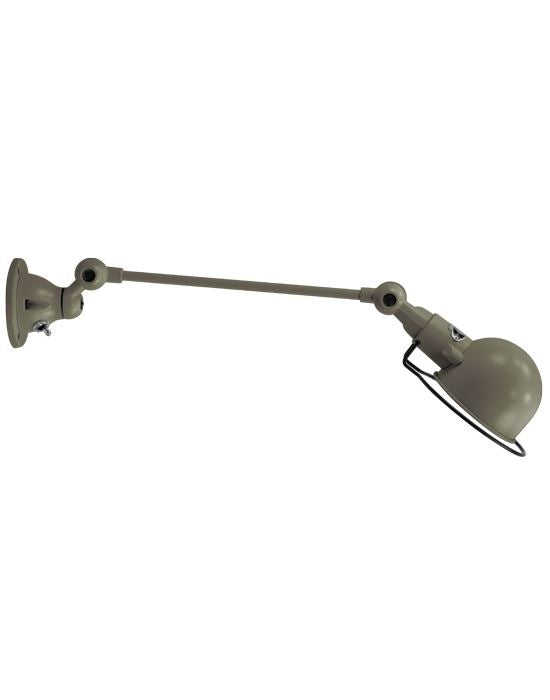 Outlet Jielde Signal One Arm Adjustable Wall Light - Khaki, Gloss, Integral Switch On Wall Base