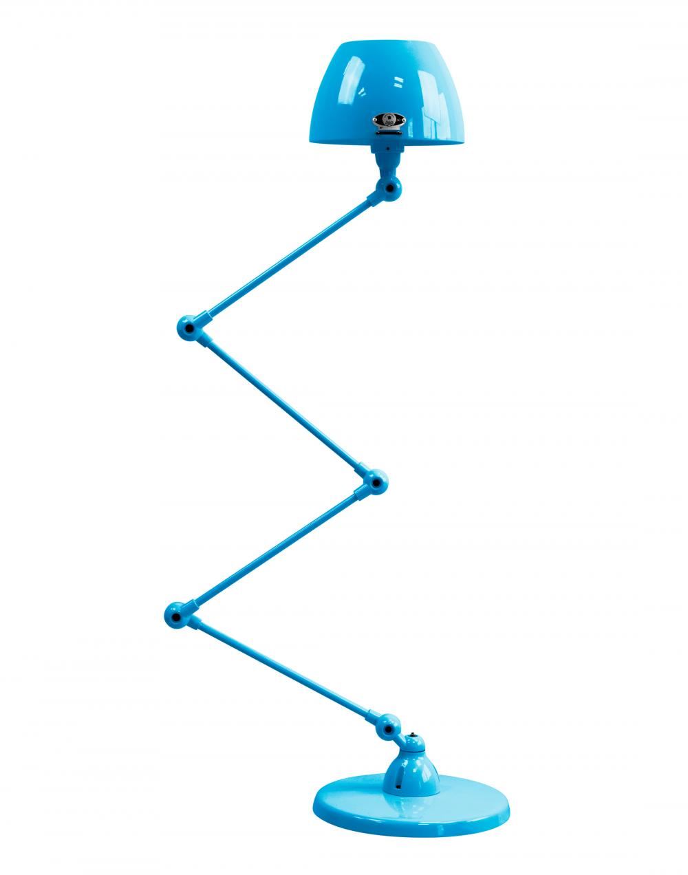 Jielde Aicler Zigzag 4 Arm Desk Or Floor Lamp, Curved Shade - Gloss