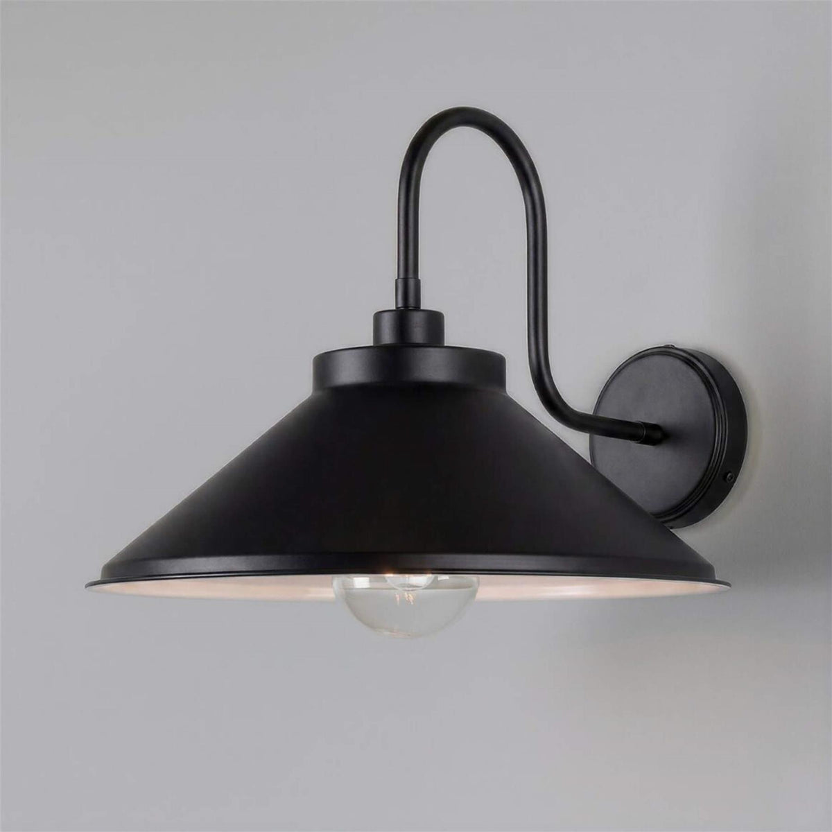 Mullan Lighting Nerissa Brass Swan Neck Wall Light