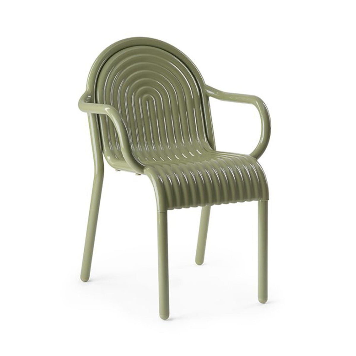 Outlet Tom Dixon Groove Outdoor Armchair - Moss
