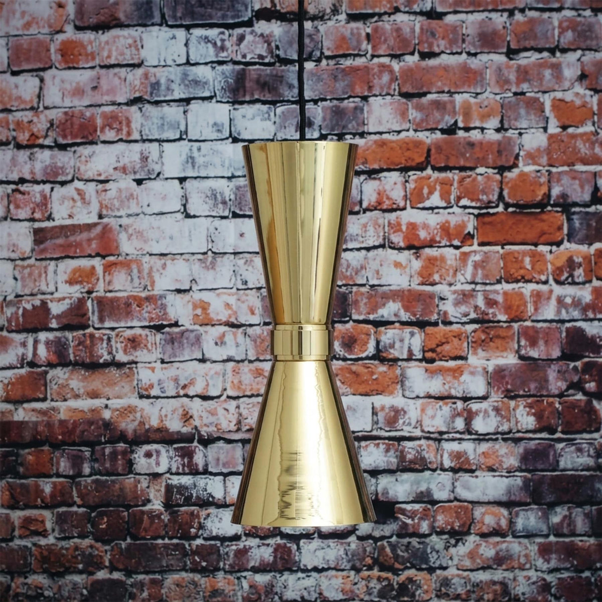Mullan Lighting Amias Mid-Century Brass Pendant Light