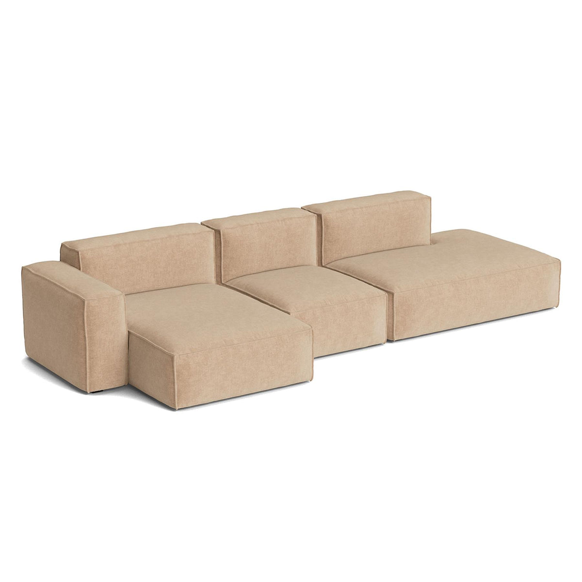 HAY Mags Soft 3+ Seater Sofa Low Armrest with Removable Cover Combination 4 Left