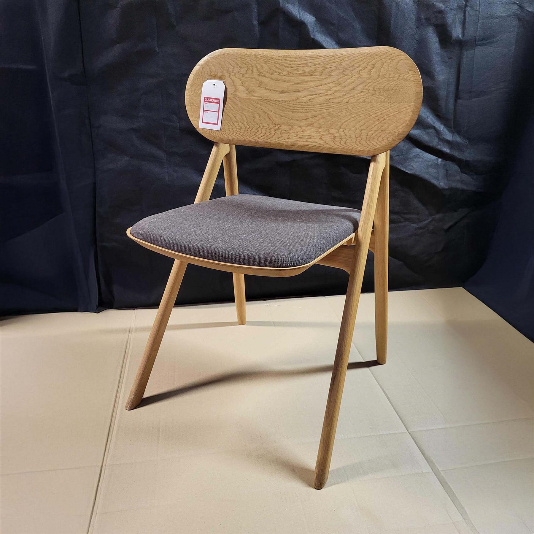 Ex-Display Brdr Kruger Theodor Dining Chair in Oak **STORE COLLECTION ONLY**