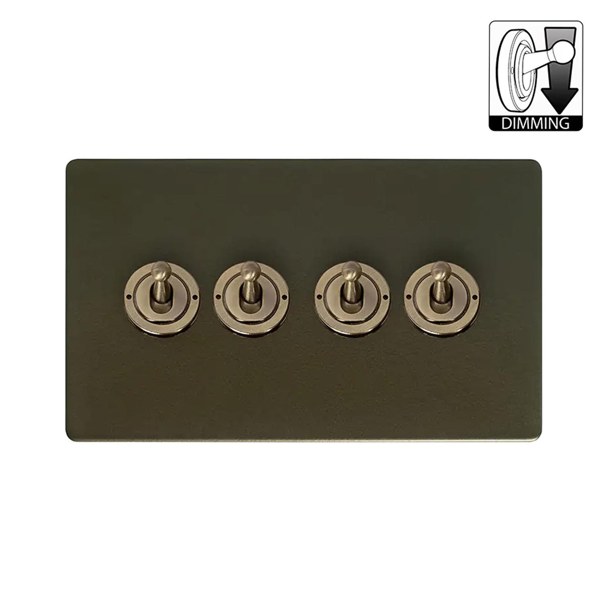 Soho Lighting Eton Collection Bronze 20A 4 Gang Dimming Toggle Switch