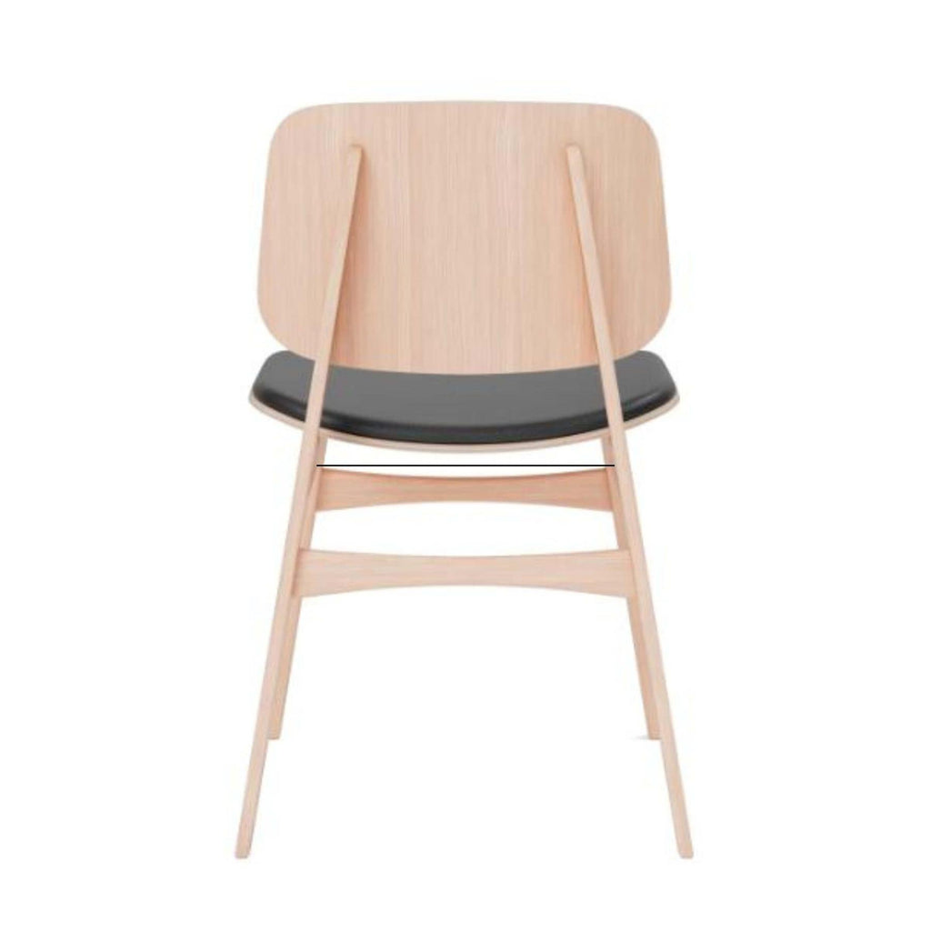 Fredericia Soborg Wood Base Chair with Upholstered Seat