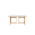 Outlet MOEBE Rectangular Extendable Dining Table - Warm Beige, 160cm