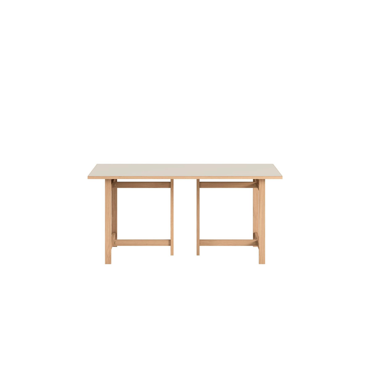 Outlet MOEBE Rectangular Extendable Dining Table - Warm Beige, 160cm