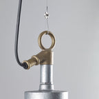 Davey Well Glass Pendant Light, Galvanised