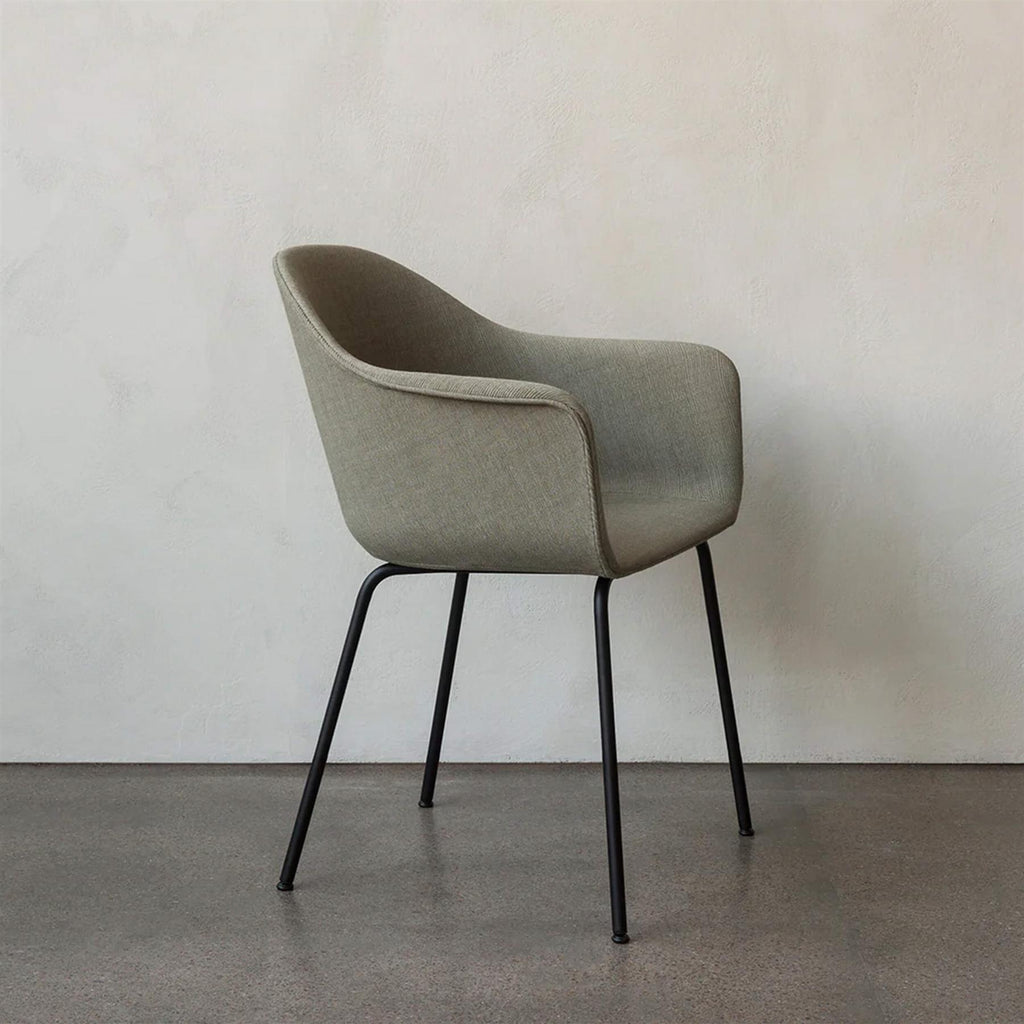Audo Copenhagen Harbour Dining Chair with Black Steel Base
