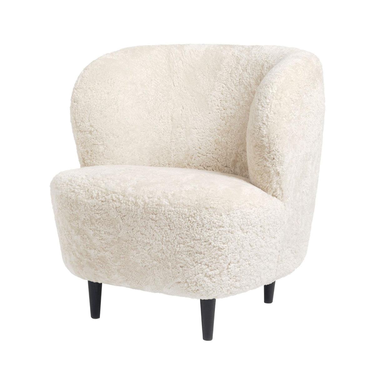 GUBI Stay Lounge Chair, Fully Upholstered in Sheepskin