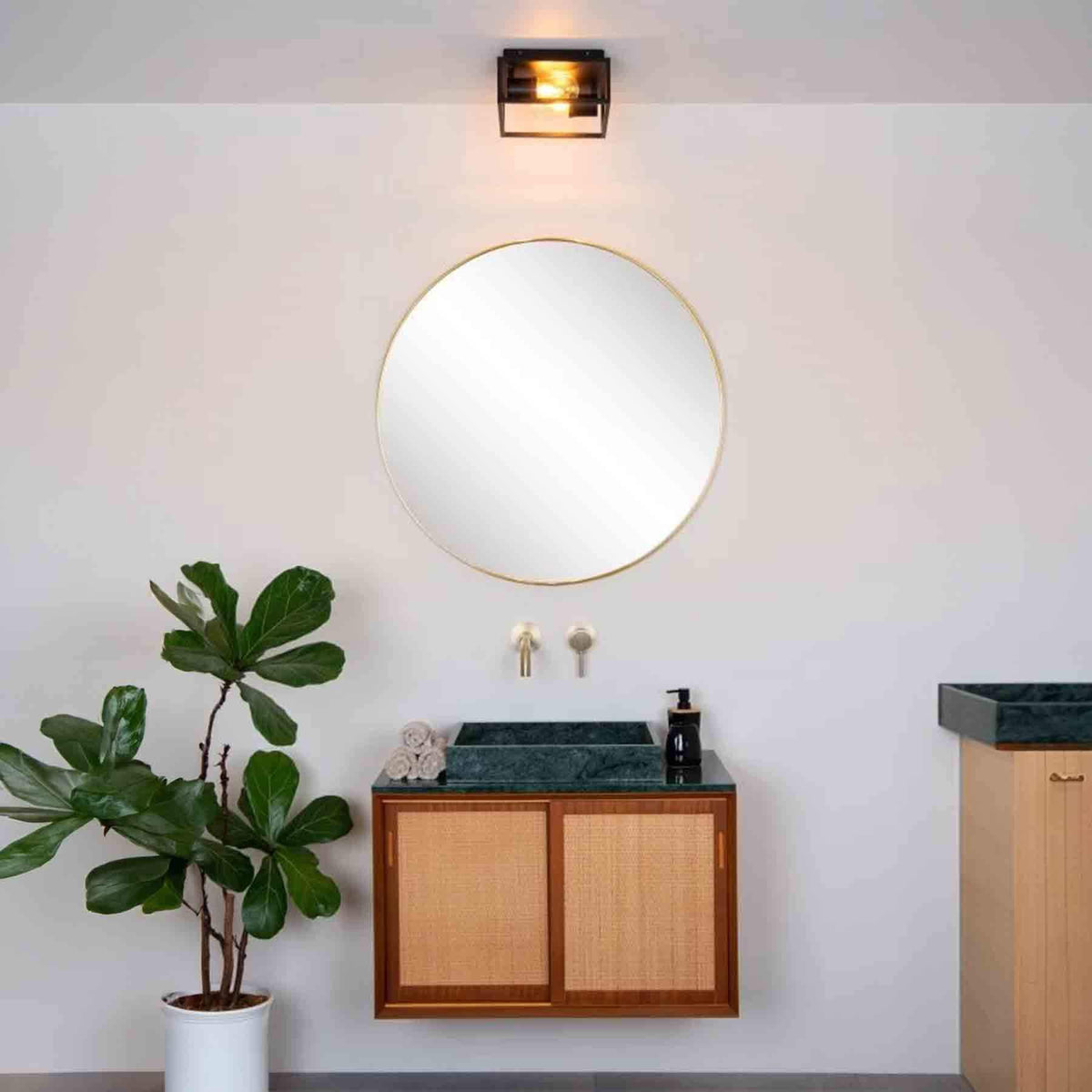Lucide Carlyn Flush Bathroom Ceiling Light