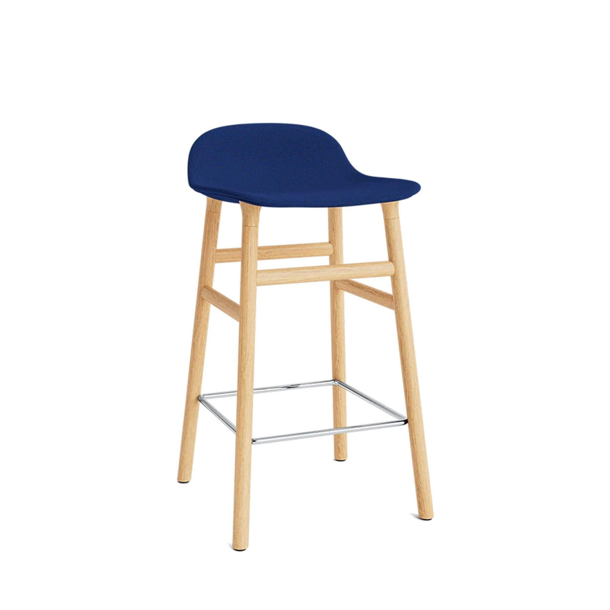 Normann Copenhagen Form Barstool, Upholstered with Wood Legs