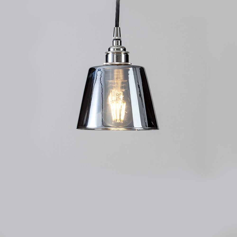 Outlet Old School Electric Tapered Blown Pendant Light : Smoked