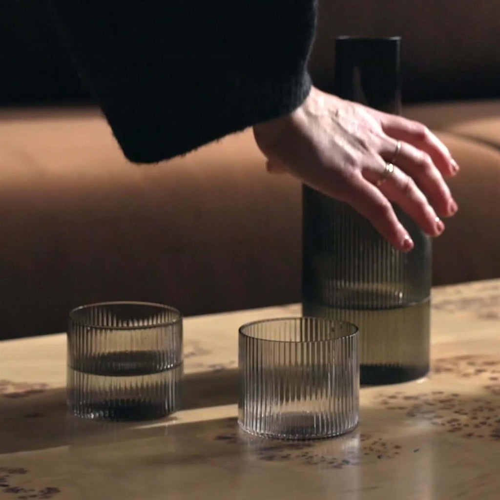 Ferm Living Ripple Low Drink Glasses - Set of 4