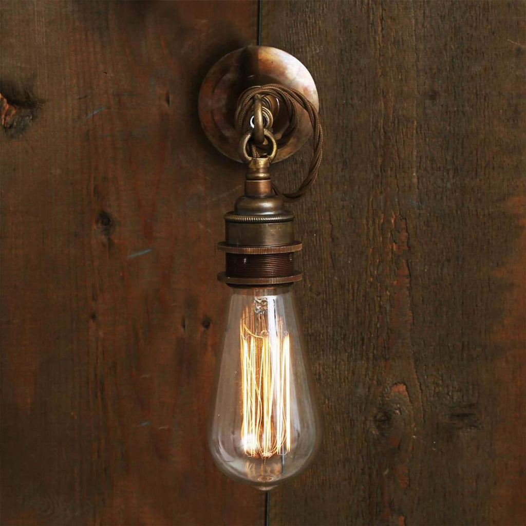 Mullan Lighting Rehau Industrial Bare Bulb Hook Wall Light