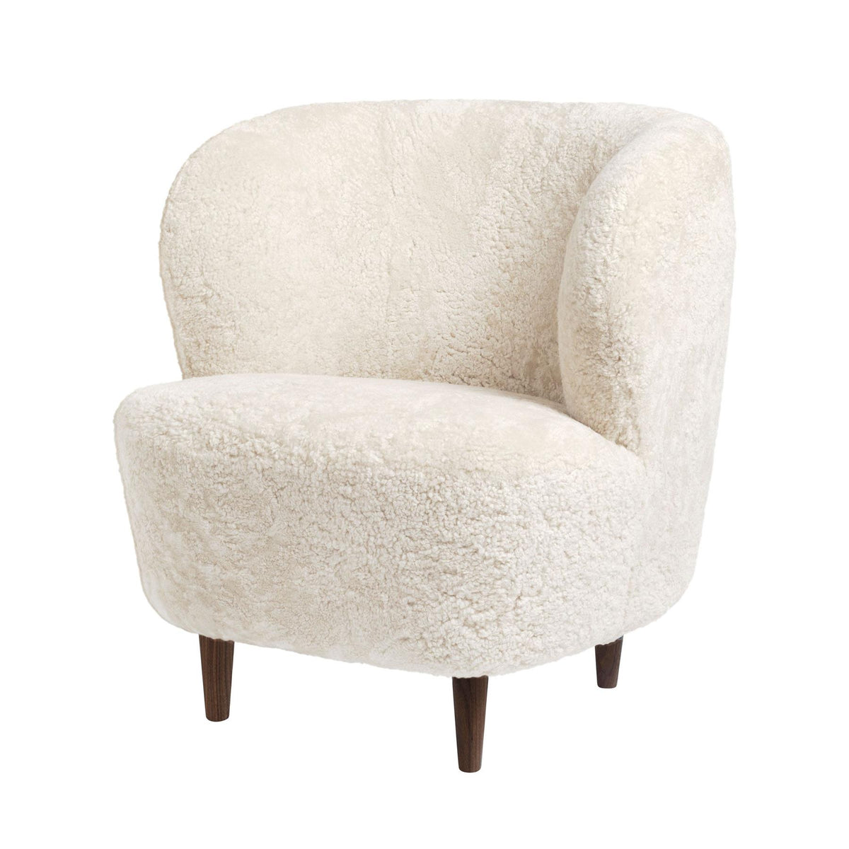 GUBI Stay Lounge Chair, Fully Upholstered in Sheepskin
