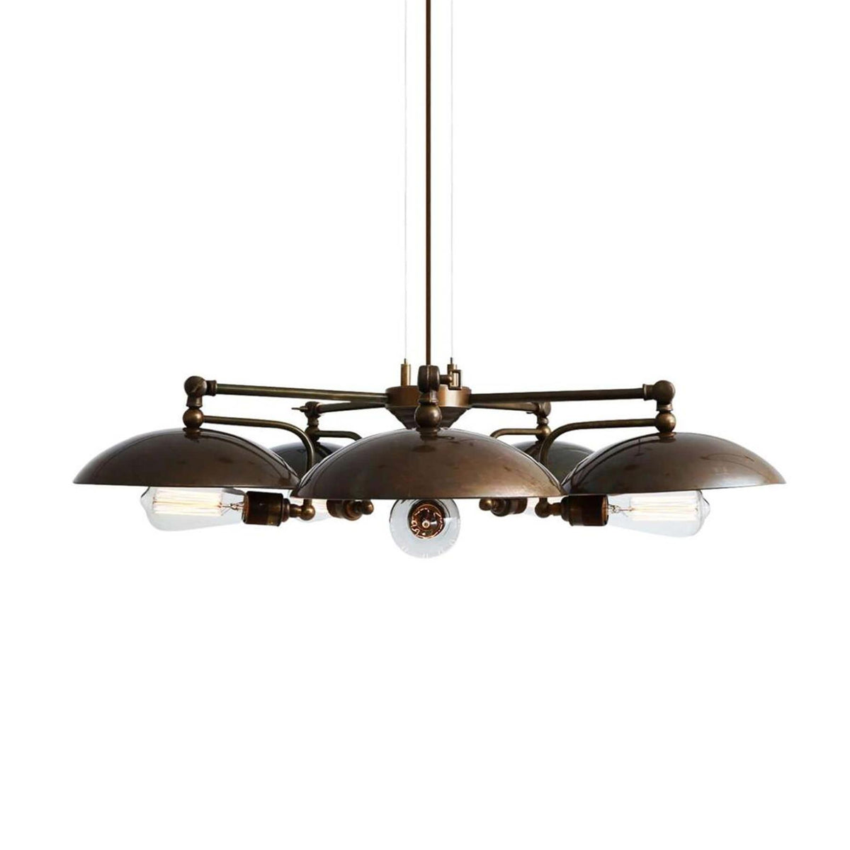 Mullan Lighting Chulainn B Five-Arm Industrial Dish Chandelier