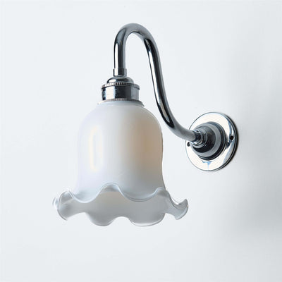 Old School Electric Tulip Wall Light : Swan Arm : Bathroom Version