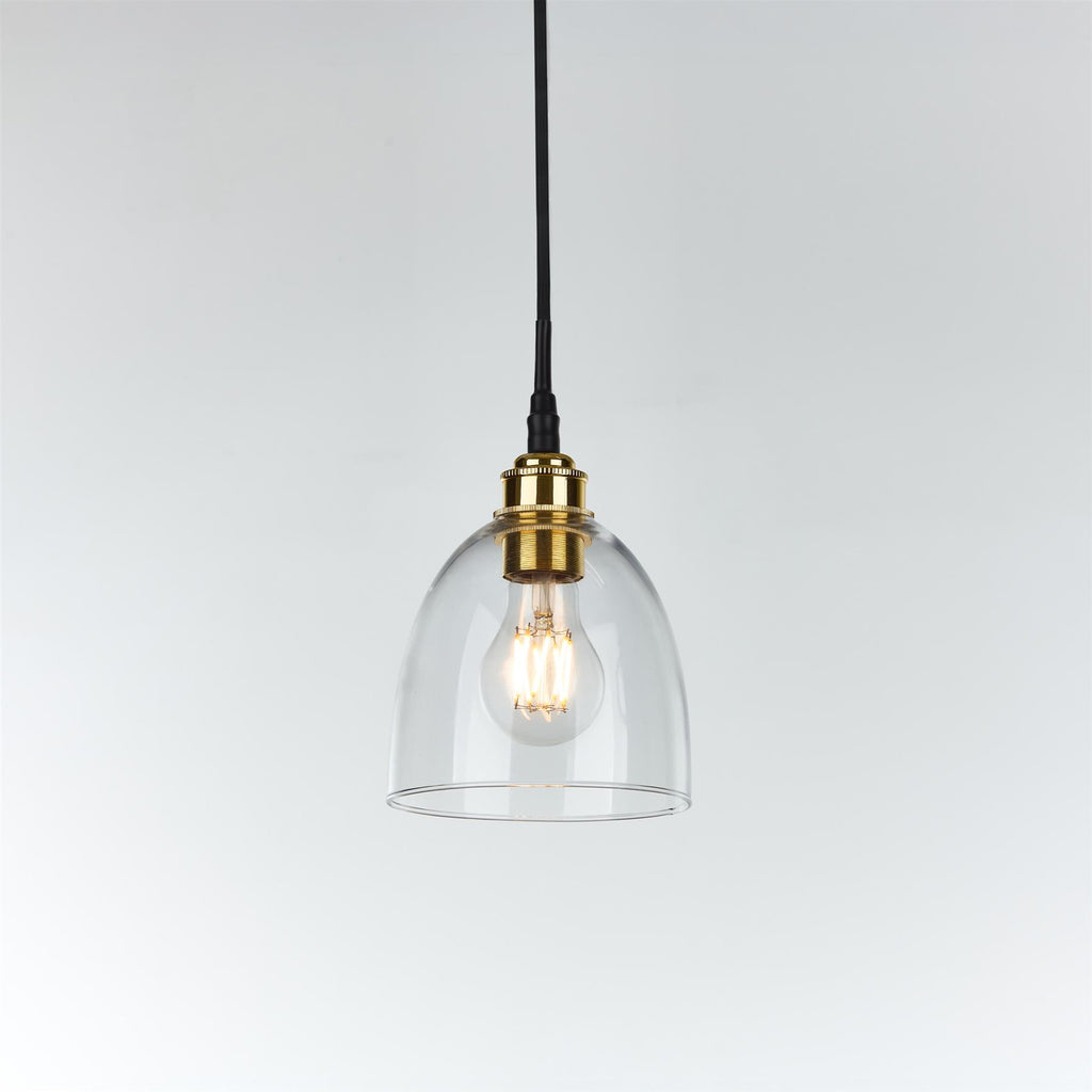 Old School Electric Bell Blown Glass Pendant : Bathroom Version