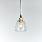 Old School Electric Bell Blown Glass Pendant : Bathroom Version