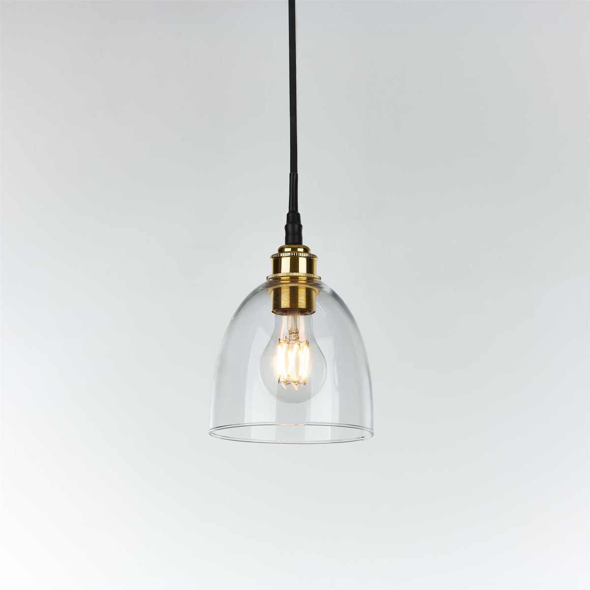 Old School Electric Bell Blown Glass Pendant : Bathroom Version