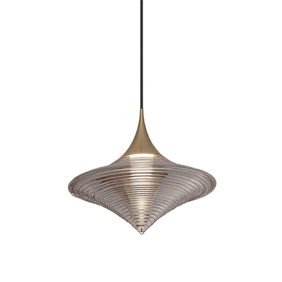 Ex-Display Hind Rabii Disca S Pendant Light - Amber and Brushed Gold