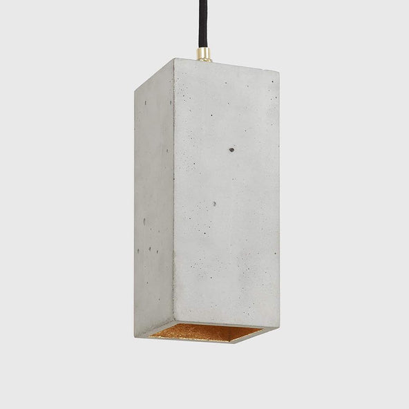 Outlet Concrete drop pendant - Light Concrete - Gold Plating