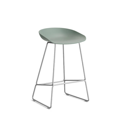 Outlet HAY About A Stool 38 - Fall Green 2.0, Stainless Steel, Breakfast Bar Stool, Standard Gliders **STORE COLLECTION ONLY**