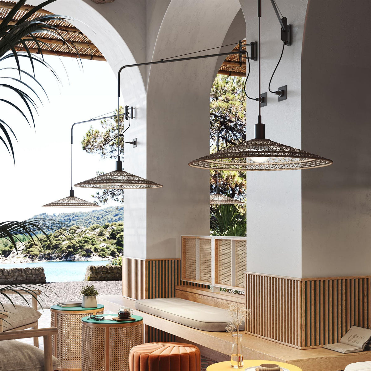 Bover Nans 55 A/98 Outdoor Adjustable Wall Light