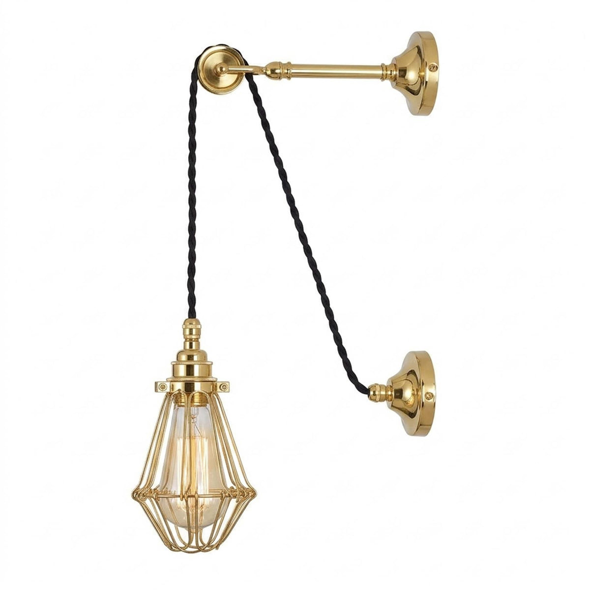 Mullan Lighting Vintage Adjustable Cage Wall Light
