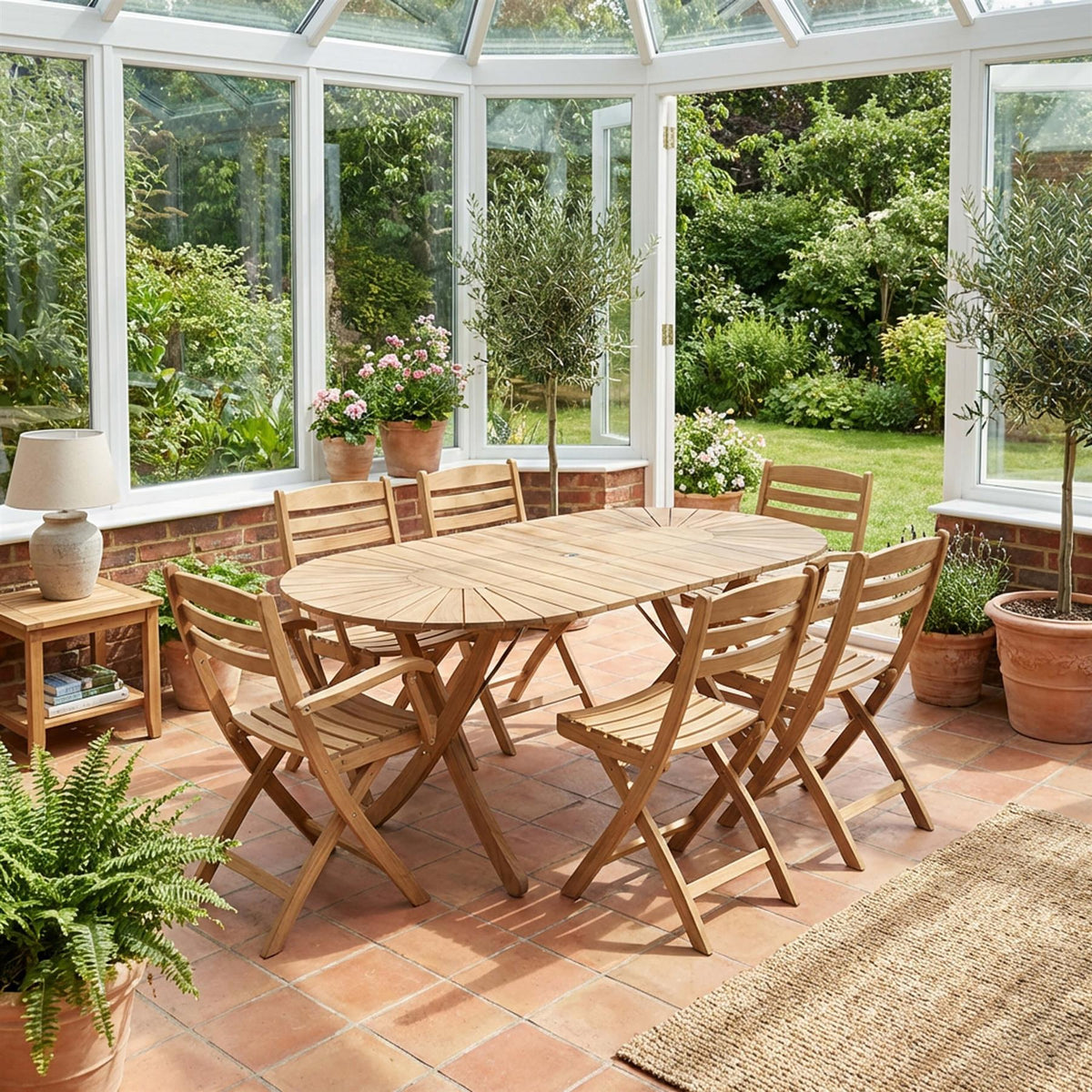 Fritz Hansen Selandia Garden Dining Set - Large - Curated by Holloways of Ludlow
