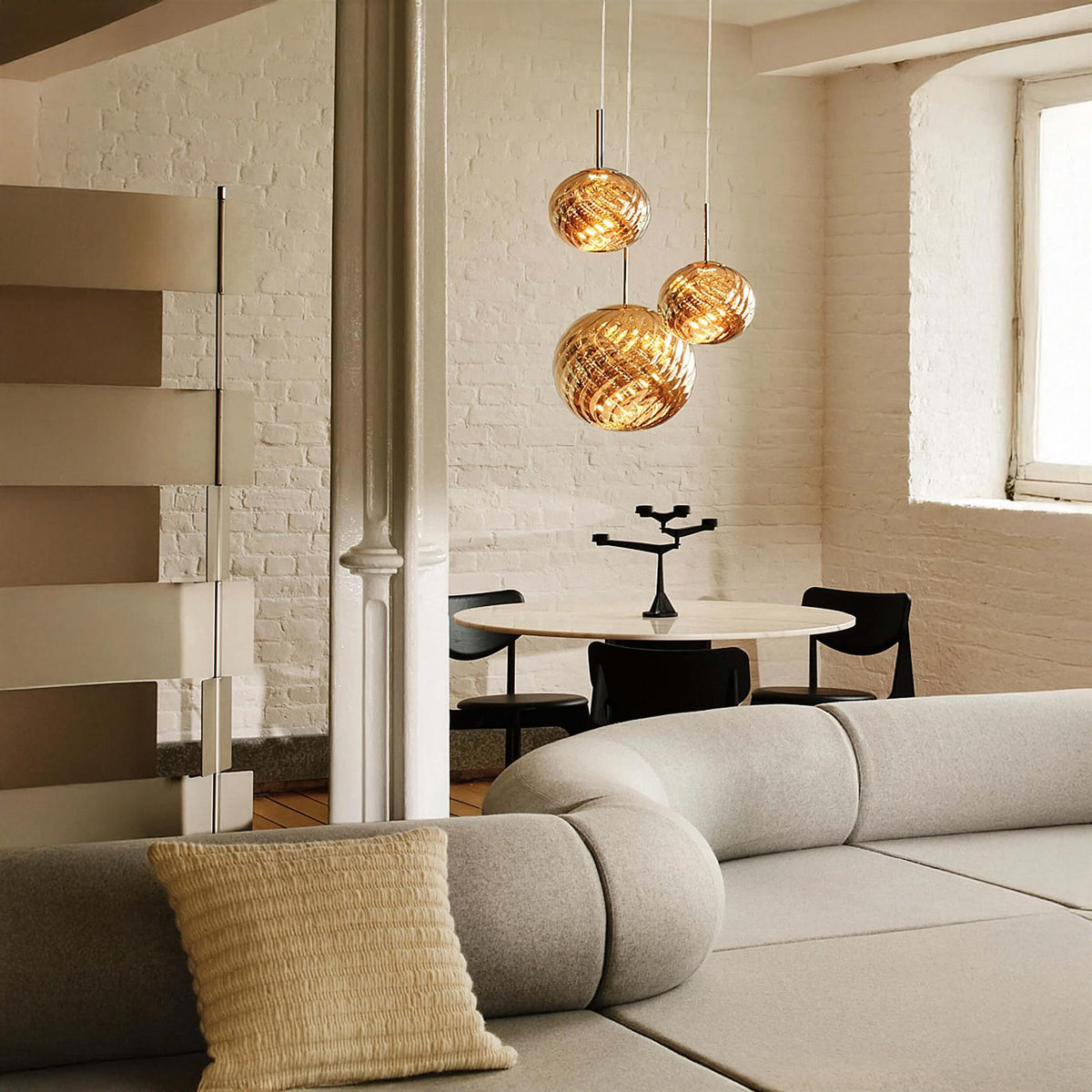 Tom Dixon Whirl Trio Round LED Cluster Pendant Light