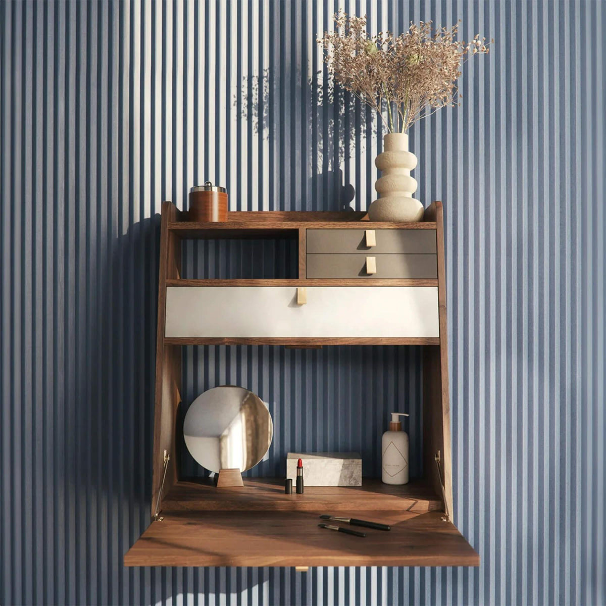 Harto Gaston Walnut Floating Wall Desk