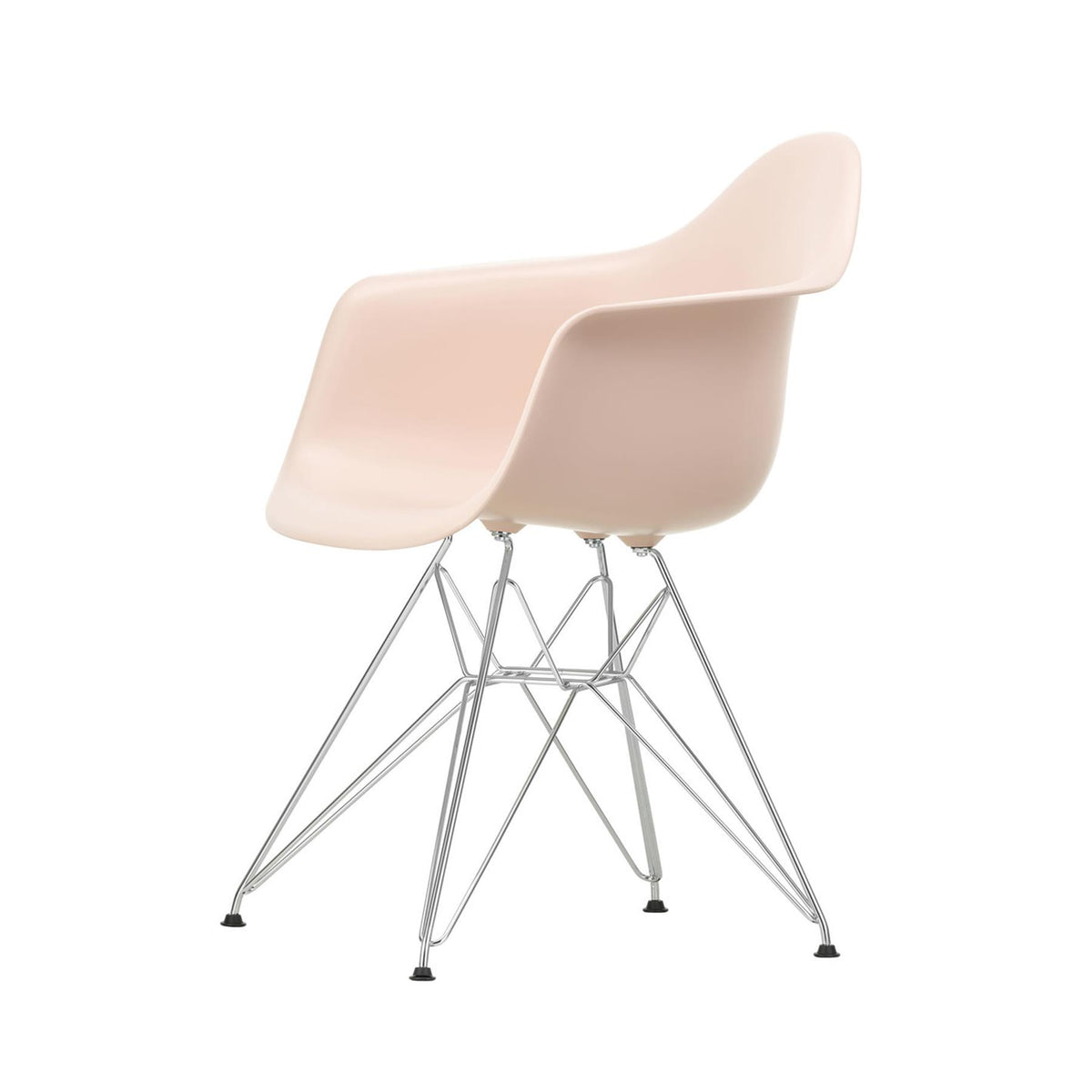 Outlet Vitra Eames RE DAR Plastic Armchair - Chrome, Pale Rose