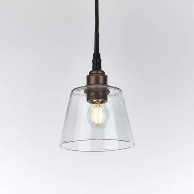 Old School Electric Tapered Blown Pendant Light : Bathroom Version