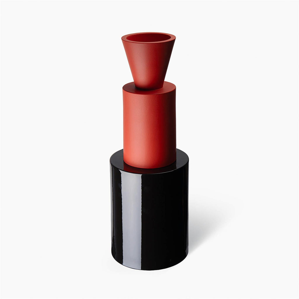 Bitossi Nathalie Du Pasquier - Nero, Rosso Lucido Sculpture